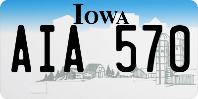 IA license plate AIA570