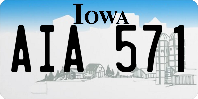 IA license plate AIA571