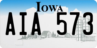 IA license plate AIA573
