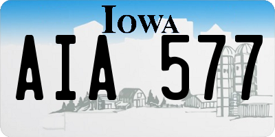 IA license plate AIA577