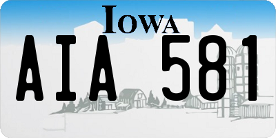 IA license plate AIA581