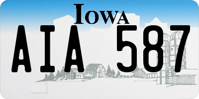 IA license plate AIA587