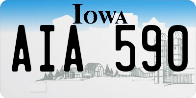 IA license plate AIA590