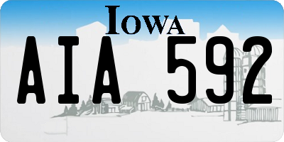 IA license plate AIA592