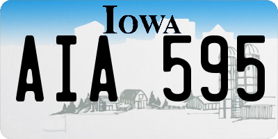 IA license plate AIA595