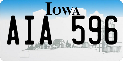 IA license plate AIA596