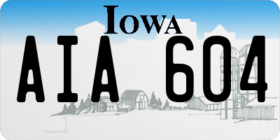 IA license plate AIA604
