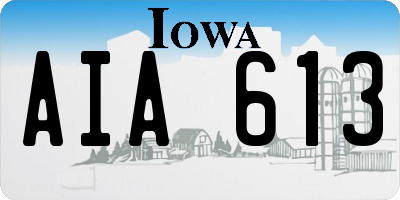 IA license plate AIA613