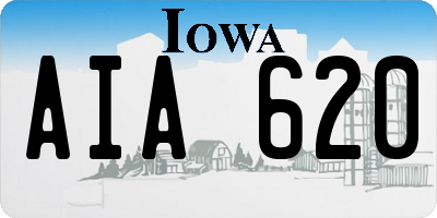 IA license plate AIA620