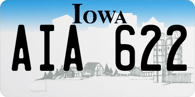 IA license plate AIA622