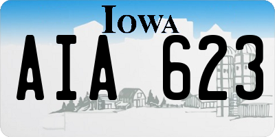 IA license plate AIA623