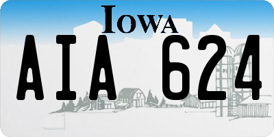 IA license plate AIA624