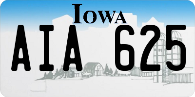 IA license plate AIA625