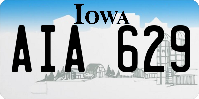 IA license plate AIA629