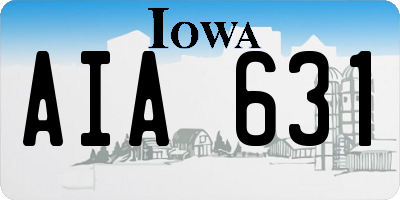 IA license plate AIA631