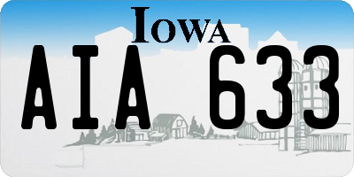 IA license plate AIA633