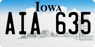 IA license plate AIA635