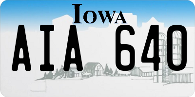 IA license plate AIA640