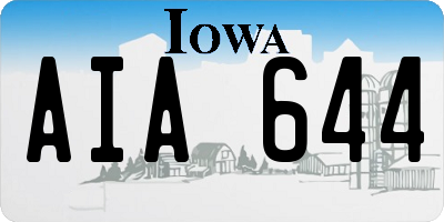 IA license plate AIA644