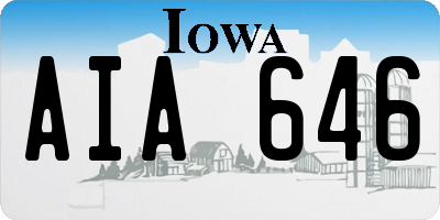 IA license plate AIA646