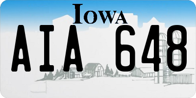 IA license plate AIA648