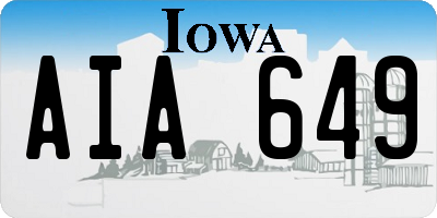 IA license plate AIA649