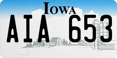 IA license plate AIA653