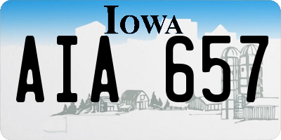 IA license plate AIA657