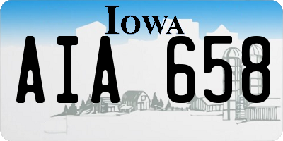 IA license plate AIA658