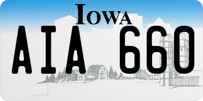 IA license plate AIA660