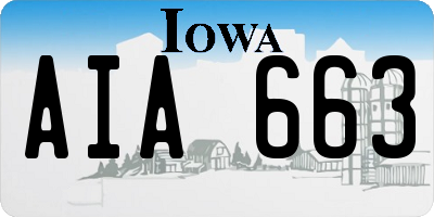 IA license plate AIA663
