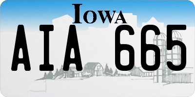 IA license plate AIA665