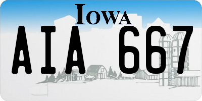 IA license plate AIA667