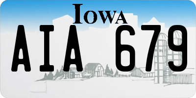 IA license plate AIA679