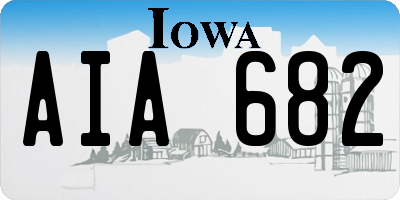 IA license plate AIA682