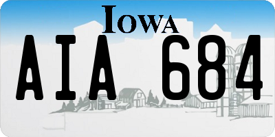 IA license plate AIA684