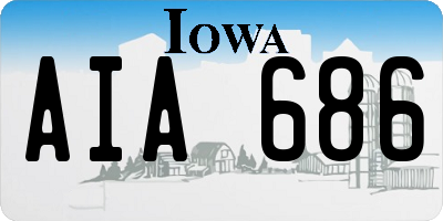 IA license plate AIA686