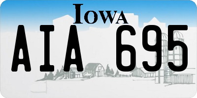 IA license plate AIA695