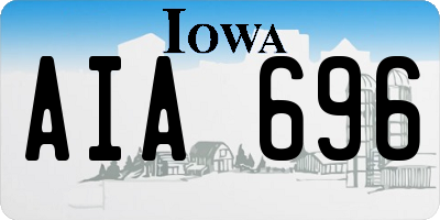 IA license plate AIA696