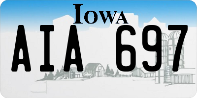 IA license plate AIA697