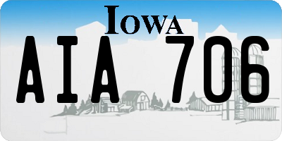 IA license plate AIA706