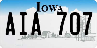 IA license plate AIA707