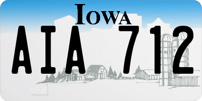 IA license plate AIA712