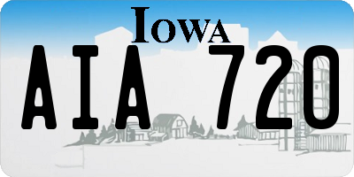 IA license plate AIA720
