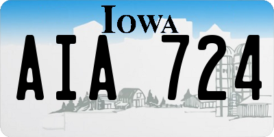 IA license plate AIA724