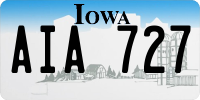 IA license plate AIA727