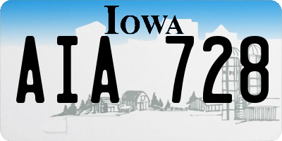 IA license plate AIA728