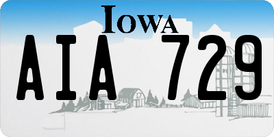 IA license plate AIA729