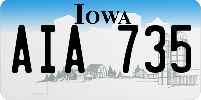 IA license plate AIA735