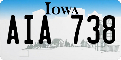 IA license plate AIA738